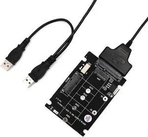 H1111Z Add On Card SSD MSATA & M.2 SSD USB Adapter MSATA NGFF M.2 Adapter USB SATA Cable USB M.2 Card Adpater for PC Desktop