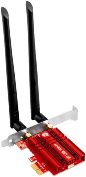 Tri Band 3000Mbps WiFi6 MT7921K PCIe Wireless Wifi Adapter 2.4G/5G/6Ghz 802.11ac/AX Bluetooth 5.2 AX180S 6G Wi-Fi 6E Card For PC