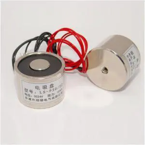 DC 24V LS- P30/22 Lifting 5W 10KG 100N Round Electro Holding Magnet, DC Solenoid Electromagnetic Force DC 24V LS- P30/22 Lifting 5W 10KG 100N Round Electro Holding Magnet, DC Solenoid Electromagnetic Force