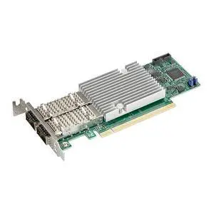 AOC-S200G-B1C 200Gb Ethernet Controller Card Compact Size Dual QSFP56 Connectors Powered By Broadcom BCM57508 Controller PCI-E 4.0 X 16