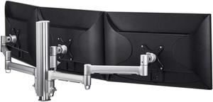 Atdec Triple Monitor arm Desk Mount - Flat and Curved up to 24in - VESA 75x75, 100x100 - Built-in arm Rotation Limiter - Quick Display Release - Tool-Free Adjustable Monitor Height, tilt, pan
