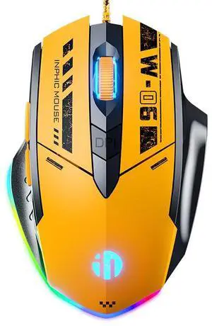 WSIRAK W6 Wired Mouse E-sport Gaming Mouse RGB LED Backlight Mechanical Mouse For Laptop Computer Office Home Gamers WSIRAK W6 Wired Mouse E-sport Gaming Mouse RGB LED Backlight Mechanical Mouse For Laptop Computer Office Home Gamers