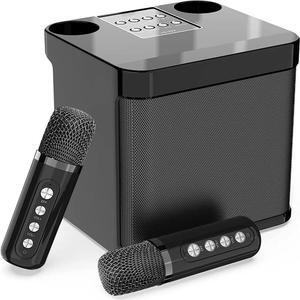 Family KTV Audio Set Dual Wireless Microphone Integrated Machine Outdoor Portable Karaoke Bluetooth Speaker Box Accessories