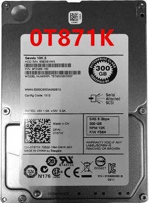 OwnShoe Almost HDD For 300GB 2.5" 10K SAS 16MB For Internal HDD For Enterprise Class HDD For ST9300603SS 0T871K T871K