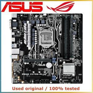 For PRIME Z270M-PLUS Computer Motherboard LGA 1151 DDR4 64GB For Z270 Desktop Mainboard M.2 NVME PCI-E 3.0 X16