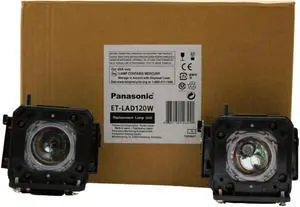 OEM ET-LAD120W Lamp & Housing TwinPack for Panasonic Projectors - 1 Year Jaspertronics Full Support Warranty!