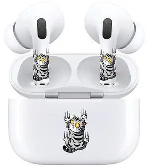 AirSkins - Decals for AirPods Pro & Pro 2, Cat Claws Design, Scratch-Resistant, Precision Fit, Wireless Charging Friendly, Easy Application, Durable Protection for Earbuds & Case
