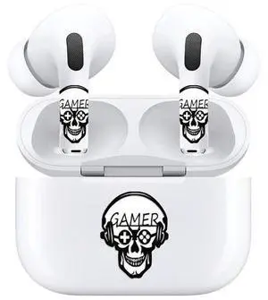 AirSkins - Decals for AirPods Pro & Pro 2, Skeleton Gamer Design Scratch-Resistant Precision Fit Wireless Charging Friendly Easy Application Durable Protection for Earbuds & Case