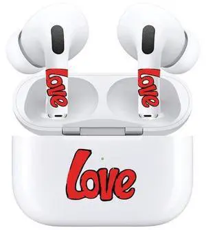 AirSkins - Decals for AirPods Pro & Pro 2, Love Design, Scratch-Resistant, Precision Fit, Wireless Charging Friendly, Easy Application, Durable Protection for Earbuds & Case