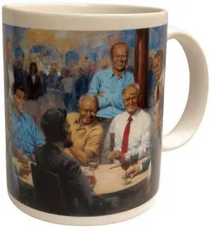 The Republican Club Mug featuring Donald Trump by Andy Thomas - 11 oz Mug with "The Picture in The White House" Design - A must-have collectible for supporters and fans!