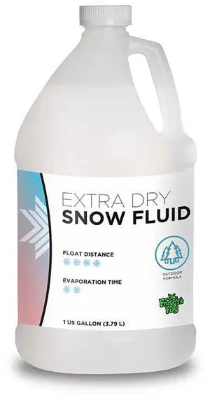 Froggy's Fog - SN-EX - EXTRA DRY - OUTDOOR FORMULA - Snow Juice Machine Fluid - Froggys Flakes (>30 Foot Float / Drop) Highly Evaporative Formula - High Density - Machine Fluid