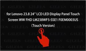 Replacement 5M10U49651 for Lenovo 23.8 24" LCD LED Display Panel Touch Screen FHD LM238WF5-SSE1 F0EM0003US