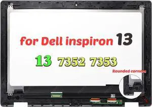 Screen Replacement for Dell Inspiron 13 7352 7353 P57G P57G001 YD4WJ 0YD4WJ 1920x1080 FHD 13.3" LCD Display Touch Assembly Digitizer with Bezel