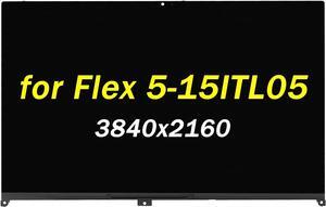 5D10S39644 Replacement for Lenovo IdeaPad Flex 5-15 5-15IIL05 5-15ITL05 5-15ARE05 5-15ALC05 81X3 82HT NE156QUM-N55 3840X2160 15.6" LCD Touch Screen Assembly with Bezel