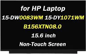 NT156WHM-N34 B156XTN08.0 Replacement for HP 15-CS 15-CS0057OD 15-DW0083WM 15-DY1071WM L25336-001 15.6" 30Pin 1366x768 LCD Screen Laptop Display Panel