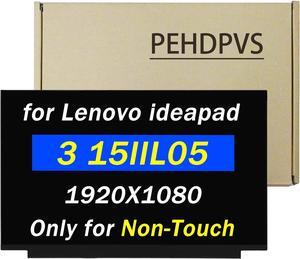 NUOLAISUN For Lenovo ideapad 3 15IIL05 81WE 81WE006KUS Screen Replacement 5D10R29527 IPS 30pins FHD 1920x1080 15.6" LCD Replacement Screen Display (Non-Touch Screen)