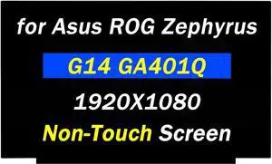 NUOLAISUN Replacement for Asus Zephyrus ROG G14 GA401Q GA401I GA401QM GA401IV GA401IH 100% sRGB FHD 1920X1080 IPS 144 Hz 14.0" LCD Non-Touch Screen Display(Only for Non-Touch Screen)