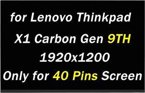 Replacement for Lenovo Thinkpad X1 Carbon Gen 9 LCD Screen for X1 Carbon Gen 10 Display 20XX 20XW Digitizer 5D10V82371 1920x1200 40 Pins 14" LCD Touch Screen Laptop Screen Panel