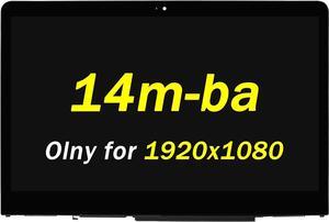 925447-001 924297-001 Replacement for HP Pavilion x360 m 14m-ba LCD Screen 14m-ba000 14m-ba100 Display 14-ba153cl 14-ba253cl Digitizer 14m-ba011dx 14m-ba114dx FHD 14.0" LED Touch Screen Assembly