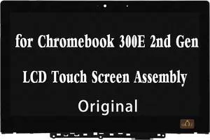 NUOLAISUN Original New Replacement for Lenovo 300E Chromebook 2nd Gen AST 81MB 82CE 81QC 5D10Y97713 5D10T95195 5D10Y67266 5D10T79505 5D11B01178 LCD Touch Screen Digitizer Display Assembly