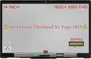 NUOLAISUN Replacement for Lenovo Thinkpad X1 Yoga 4th Gen LCD Display Touch Screen w/Bezel 1080p FHD B140HAN05.8 5M10V25003 N140HCG-GR2 FRU 01YN159 01YN158 (Not Work with QHD or UHD Version)