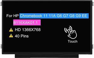 NUOLAISUN 11.6 B116XAK01.1 LCD Screen Replacement for Asus Chromebook Flip C213N, for HP Chromebook 11 G5-EE, for HP Chromebook 11 G6-EE - Laptop LED Display NO-Touch, EDP 40 Pins
