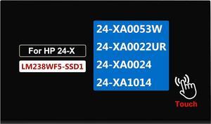 LM238WF5-SSD1 LCD Replacement for HP Pavilion 24-X Series 24-XA108LA 24-XA1045Z 24-XA1009D 24-XA1XXX 24-XA113LA 24-XA0018NV L17303-274 L17303-2724-RB Touch Screen Display Panel 60 Hz 23.8" FHD 1080P