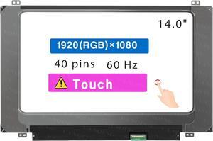 NUOLAISUN 14.0" Screen Replacement B140HAK01.0 R140NWF5 R6 R1 for Lenovo Thinkpad T470 T470P T470S T480 T480S L480 A485 25 00NY421 00NY420 00HW838 LCD Display Panel 40 pin (FHD 1920 * 1080 Touch)
