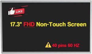 Replacement for Toshiba Satellite P75-A7100 P75-A7200 17.3" FHD 1920 * 1080 Non-Touch Screen LCD Display Panel (40 pins 60 HZ)