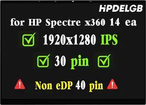 Replacement for HP Spectre x360 14-ea 14t-ea 14-ea0023dx 14-ea1023dx 14-ea0047nr 14-ea2004tu M22155-001 M22154-001 M22156-001 LCD Touch Screen Display Digitizer Assembly 3000x2000 OLED 40 Pin