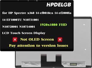 NUOLAISUN Replacement for HP Spectre x360 14-ef0010ca 14-ef2000la 14-EF1000TU N10731-001 N10728-001 N10734-001 30PIN 1920x1080 not OLED LCD Touch Screen Display