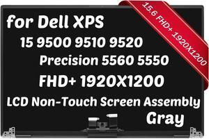 NUOLAISUN For Dell XPS 15 9500 9510 9520 Precision 5560 5550 LCD Non-Touch Screen Assembly Grey