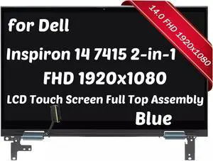 NUOLAISUN 14in for Dell Inspiron 14 7415 2-in-1 LCD Touch Screen Display Assembly (Blue)