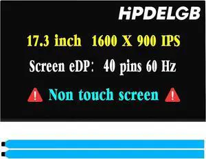 17.3" Screen Replacement for MSI Leopard Pro MSI GP70 2QF LCD Digitizer Display Panel 40 pins 60Hz HD+ 1600 X 900 IPS Non-Touch