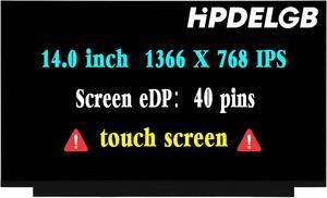 Screen Replacement 14.0" for Acer Chromebook 314 C934T Series LCD Digitizer Display Panel 1366x768 40 pin 60 Hz Touch Screen