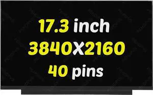 17.3" Screen Replacement for Dell Alienware m17 P37E P/N: 8CJK2 LCD Screen UHD 3840x2160 4K IPS Display Slim Panel