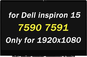 Screen Replacement for Dell inspiron 15 7591 7590 2-in-1 P83F p84f 60HZ 30 Pins 1920x1080 15.6" LED LCD Touch Screen Display Panel(Only for 30 Pins Screen)