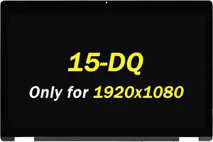 L51357-001 Replacement for HP Pavilion x360 15-DQ 15T-DQ LCD Display 15-DQ1052NR 15-DQ0067CL 15-DQ1071CL 15-DQ0975CL 15-DQ0065CL L51358-001 L66916-001 FHD 1920x1080 15.6" LCD Touch Screen Assembly
