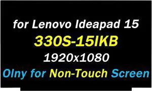 NUOLAISUN Replacement for Lenovo Ideapad 330S-15IKB 330S-15AST 330S-15ARR Type 81JT 81F5 81GC P/N: 5D10R41287 FHD 1920x1080 30 pin 60Hz LED LCD Screen Display Laptop Panel (Only for Non-Touch Screen