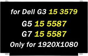 NUOLAISUN LP156WFB-SPB1 Screen Replacement for Dell G3 15 3579 G5 15 5587 G7 15 5587 P72F P72F002 15.6" FHD 1920X1080 60HZ 30PIN LCD Non-Touch Screen Laptop Display Panel (Only for Non-Touch Screen)