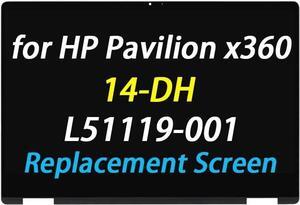 Screen Replacement 14" for HP Pavilion x360 14-dh2027od 14-dh0086ne 30 Pins (1920x1080) LCD Display Touch Screen Digitizer Assembly (Only for 30 Pins Screen)