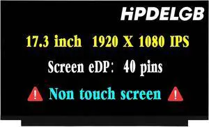 NUOLAISUN 17.3" Screen Replacement for MSI Katana 17 B13V LCD Digitizer Display Panel 40 pins 144Hz FHD 1920 X 1080 IPS Non-Touch
