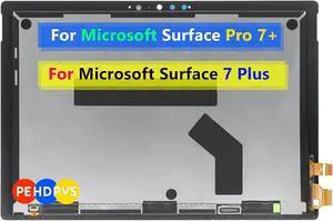for Microsoft Surface Pro 7 Plus 1960 1961 Screen Replacement for Surface Pro 7+ Display 2736x1824 12.3 inch LCD Touch Screen Digitizer Assembly (Not fit for Pro 7)