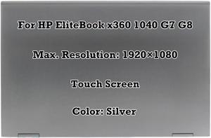 M46725-001 14.0" Replacement for HP EliteBook x360 1040 G7 G8 1920x1080 FHD LCD LED Display Touch Screen Assembly Complete