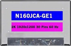 16.0" Display Panel Compatible with Dell Precision 16 7670 7680 P114F 0JPHJK FHD+ 1920x1200 30 Pins 60 Hz LCD Non-Touch Screen Replacement