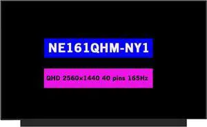 16.1" Display Panel Compatible with HP Omen 16-c0175AX QHD 2560(RGB)×1440 40 pins 165Hz LCD Non-Touch Screen Replacement
