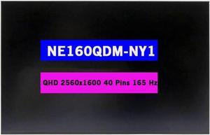 16.0" Display Panel Compatible with Lenovo 5D11L55814 2560x1600 40 Pins 165 Hz LCD Non-Touch Screen Replacement