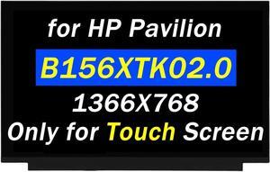 15.6" Screen Replacement B156XTK02.0 for HP Pavilion 15-CS0051WM 15-CS 15-CS0053CL 15-CS0061CL 15-CS0022CL 15-CS0010NR L25330-001 HD 1366x768 OnCell-Touch LED LCD Display Touch Screen Assembly