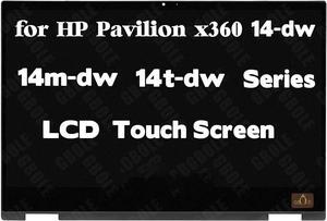 NUOLAISUN New Screen Replacement for HP Pavilion x360 14m-dw 14t-dw 14m-dw0013dx 14m-dw0023dx 14M-DW1023DX 14M-DW1033DX 14-DW0097NR Series L96516-001 LCD Display Touch Screen Digitizer Assembly