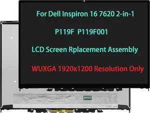 NUOLAISUN 16.0" Digitizer Assembly for Dell Inspiron 16 7620 7625 2-in-1 P119F P119F001 LCD Touch Screen Replacement 1920x1200 30 Pins 60Hz (Not for OLED)